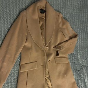 Never worn camel colored wool coat